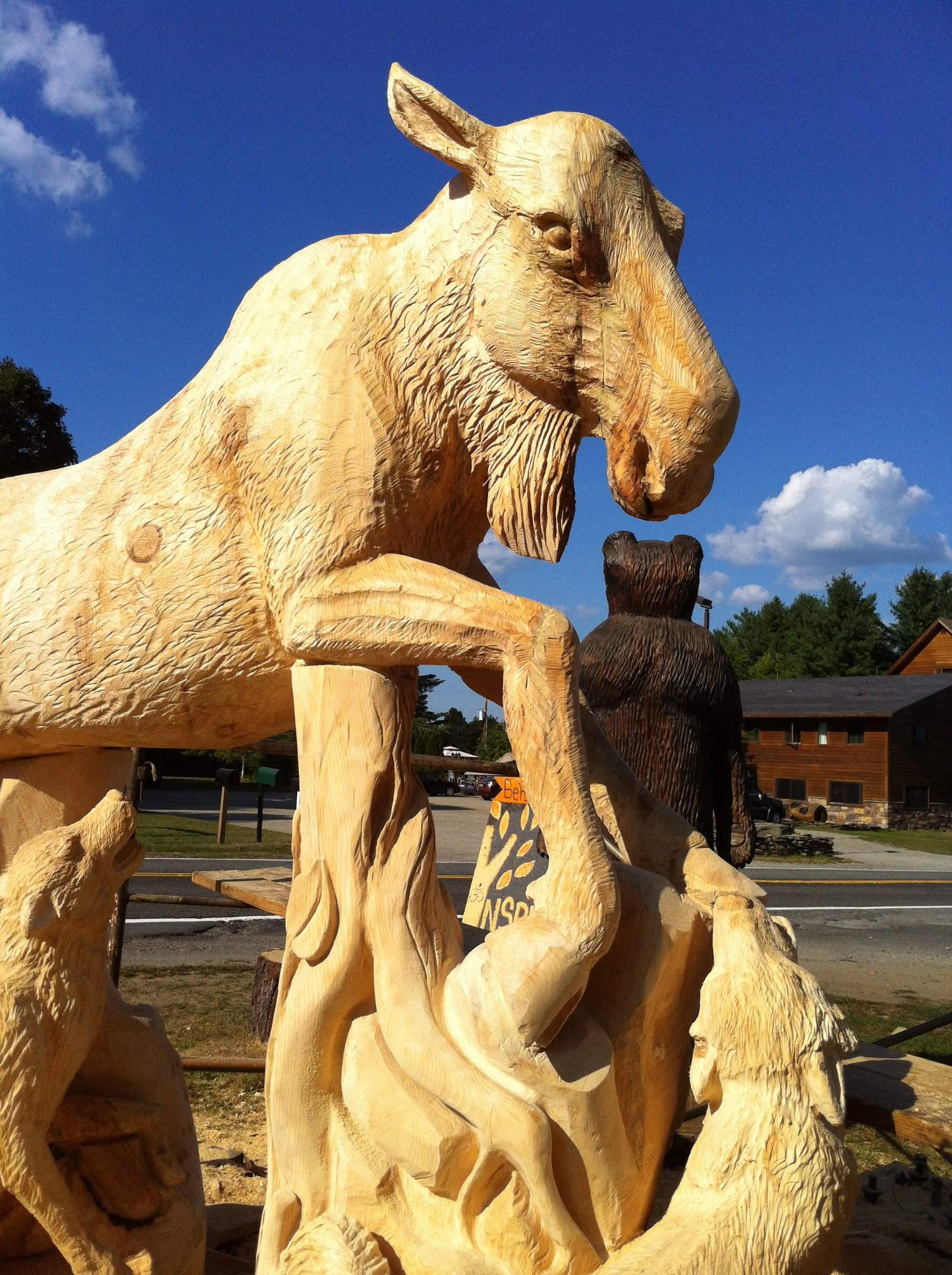 Details of the moose carving, August 2012